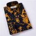 Spring And Autumn Plus Size Men's Trendy Pattern Long Sleeve Shirt Thin Fashion Slim Fit Long Sleeve Shirt Trendy Men_viptrois.com