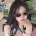 Full diamond oval frame sunglasses High end ins millennial hot girl female photo taking concave glasses diamond sunglasses_viptrois.com