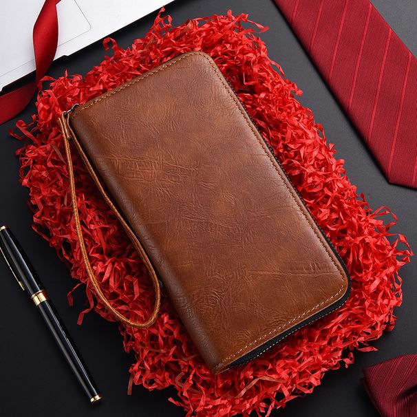Men's Bags New Men's Zipper Wallet Long Large Capacity Phone Bag Wallet Business Fashion Men's Wallet_viptrois.com