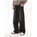 Men's Clothing Retro Dirty Wash Old Lazy Loose Jeans High Street Vibe Loose Wide Leg Pants Mopping Trousers_viptrois.com