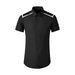 Men’s Short-Sleeve Shirt – Shoulder Strap Detail, Slim Fit, Breathable Cotton Blend, Minimalist Streetwear_viptrois.com