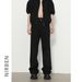 Nirben Jeans Versatile Casual Pants Semi Elastic Waist Merard Loose Straight Leg Trousers for Men And Women_viptrois.com