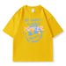 Men's Short Sleeved T-shirt Round Neck 2025 Summer Trend Simple Print Solid Color Pure Cotton Casual Loose Couple_viptrois.com