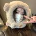 Plush Thick Bear Balaklafa Children's Ear Protection, Warm Baotou, Autumn and Winter Big Head Circumference, Knitted_viptrois.com