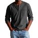 Men's Slim Fit Long Sleeve T-Shirt - Breathable Round Neck Casual Top For Autumn & Winter_viptrois.com