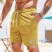 Men's Clothing OOTD Feel Waist Pants Summer Corduroy Shorts Half Length Beach Pants Men's Thin_viptrois.com