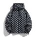Unisex Windproof Letter-Print Jacket - Oversized Streetwear Coat With Detachable Hood_viptrois.com