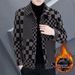 Loom Loom Woolen Coat Autumn Winter Short Turn-Down Collar High-End Overcoat Fleece Lined Thick Versatile Casual Men's Jacket_viptrois.com