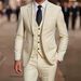 Men's Slim Fit Suit Three-Piece Set | Formal Wedding Business Blazer Trousers Vest Complete Three-Piece Versatility_viptrois.com
