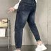 High End Jeans For Men, Elastic Slim Fit, Vintage Fashion Brand, Trendy Embroidery Print, Versatile, Light Luxury Casual_viptrois.com