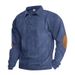 Cross-border Hot Selling American Men's Spring And Autumn Corduroy Retro Loose Casual Outdoor Long Sleeve Patch Base Shirt_viptrois.com