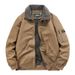 Men's Clothing Men's Winter Warm High End Men's Fashion Plus Velvet Pilot Jacket Outerwear Lambskin Workwear Cotton Outerwear_viptrois.com