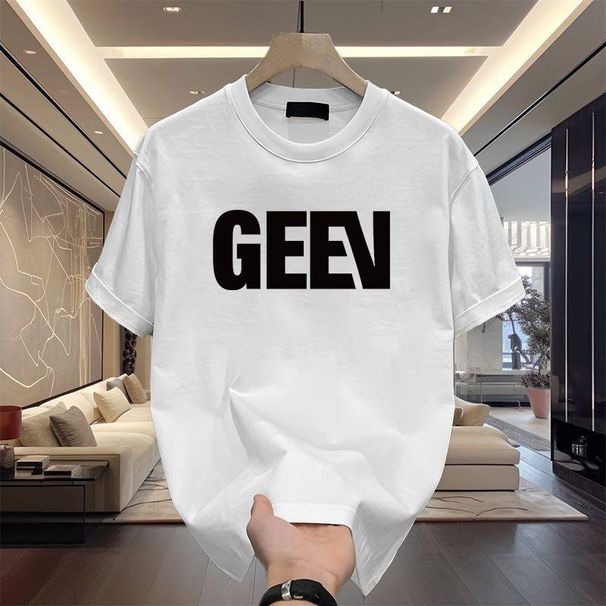 2025 Summer Loose Men And Women Pullover 100% Cotton Short Sleeve T-shirt_viptrois.com