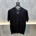 Summer Ice Silk T-shirt For Men: Fashionable, Form-fitting, Versatile, Elastic, Rhinestone, Breathable, Knitted Short-sleeved T-shirt_viptrois.com