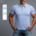 Men's Clothing Fit Short Sleeve Lightweight Business Casual T-Shirt Breathable & Comfortable (White, Orange, Green, Beige, Navy, Blue, Black)_viptrois.com