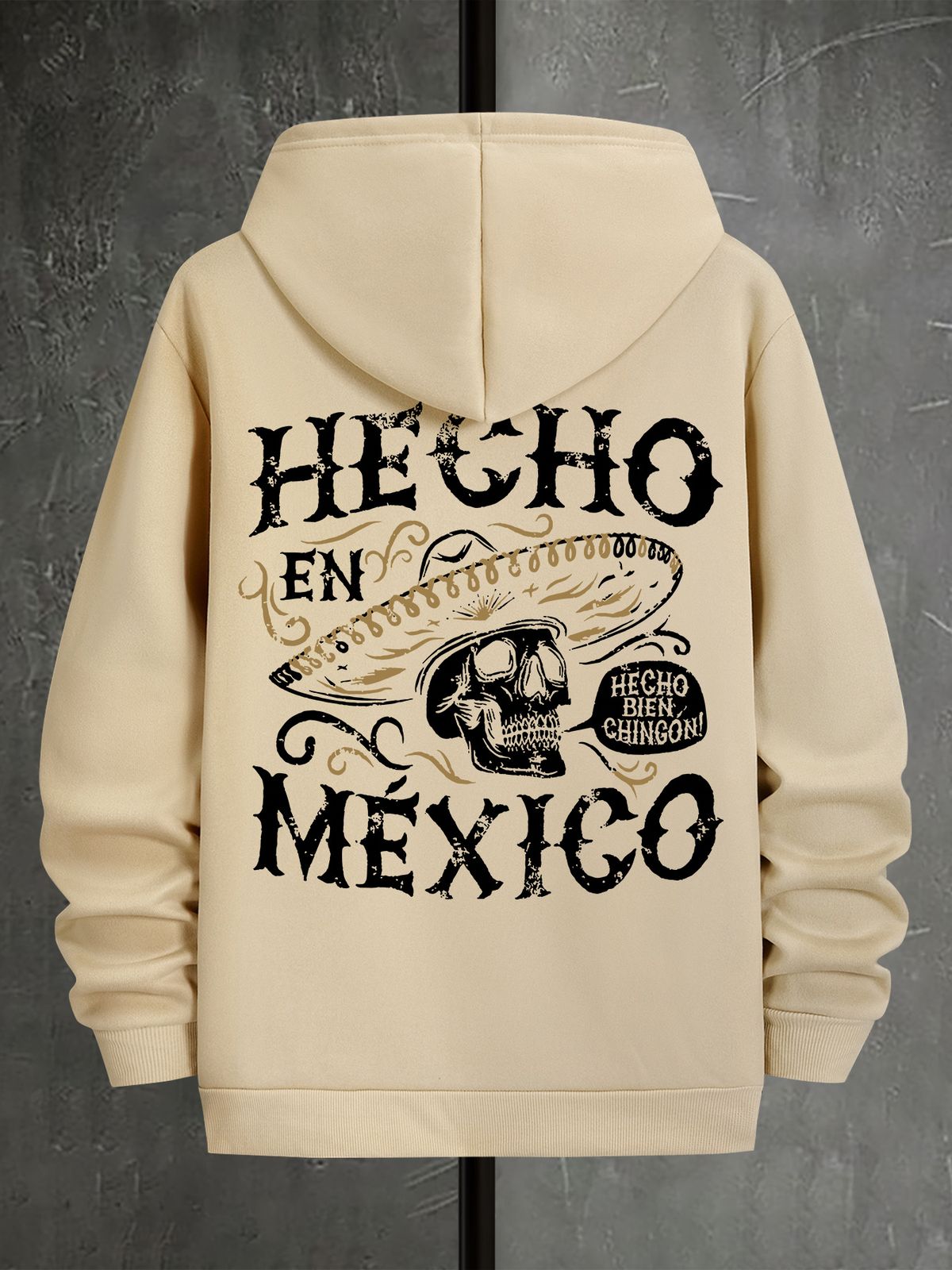 Men's Autumn/Winter Casual Fashion Loose Hoodie En Meixico Day Dead Printed Warm Long Sleeve Hoodie Sweater_viptrois.com