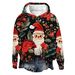 Pure European And American Cross-Border Trade 3D Printed Sweatshirt Men's Hoodie With Cap Hot-Selling Christmas Edition_viptrois.com