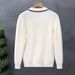 New Striped Long Sleeved Knitted Sweater, Men's Fine Needle Light Mature Slim Fit Business Interior_viptrois.com