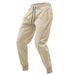 Men's Casual Jogger Pants With Elastic Cuffs - Breathable & Comfortable Slim Fit Sweatpants For Everyday Wear (Black, Khaki, Gray)_viptrois.com
