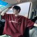 Men's Clothing Simple Heavy Cotton Loose Short Sleeved T Shirt Clothes_viptrois.com