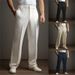 Men's Clothing (Men's Fashion Solid Color Waffle Slant Pocket Casual All Match Business Suit Pants_viptrois.com