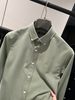 H Brand Men's Long-Sleeve Shirt Olive Green. The Fabric Is Thick Suitable For Wearing In Spring, Autumn, And Winter_viptrois.com