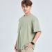 Men's Clothing Pure Cotton 280g Double Yarn Heavy Drop Shoulder Loose Version Trendy Brand Bottoming Shirt Short Sleeved T Shirt_viptrois.com