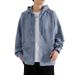 Men's Suede Fleece Hoodie Autumn Unisex Oversized Pullover Sweatshirt With Drop Shoulder Casual Streetwear_viptrois.com