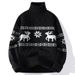 Men’s Winter Knit Sweater With Cartoon Jacquard – High Neck Pullover, Long Sleeve, Thickened Fleece-Lined (M-4XL, 5 Colors, Machine Washable)_viptrois.com
