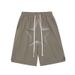 Premium Products Dark RO Style High Street Haren Pure Cotton INS Trendy Low Crotch Cross Drawstring Loose Five Quarter Shorts_viptrois.com