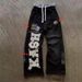 Men's Clothing Applique Embroidery Casual Trousers Men And Women Personality Street Tie Casual Trousers_viptrois.com