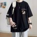 2025 Pure Cotton Summer Loose Large Size Short-sleeved T-shirt Simple Fat Person Handsome Top_viptrois.com