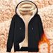 Men’s Fleece-Lined Zip-Up Hoodie – Winter Sherpa Pullover With Drop Shoulder Fit (Black/Grey, Oversized Streetwear, Sizes M-5XLPolyester Shell)_viptrois.com