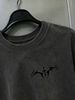 100% Cotton Washed Vintage Men's 3-Pack T-shirts Bat Wing Cross Print Crew Neck Short Sleeve Casual Tops In Gray Brown Light Gray_viptrois.com