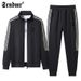 Men's Clothing Spring And Autumn Suit Men's Triangle Letter Fashion Cardigan Jacket Trousers Full Set Sports Leisure Two Piece Suit_viptrois.com