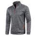 Men’s Quarter Zip Knitted Pullover – Autumn Winter Casual Sweater With Soft Lining, Warm Long Sleeve Knitwear, Plus Size_viptrois.com