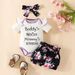 Babies' clothes Baby Short Sleeve Triangle Romper Shorts Set Baby Girl Alphabet Summer Tops Belt Flowers Cute Pants_viptrois.com