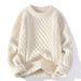 Men's Zodiac Year Red Cable Knit Cardigan - Thick Winter Sweater For Christmas & Couple Wear_viptrois.com