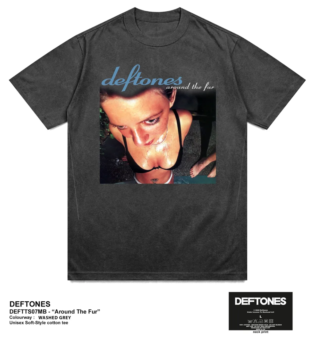 Around The Fur Deftones Grey Tee T-Shirt Mens Womens Tees Top Tshirts_viptrois.com
