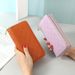 Wallet Card Cases Wallet Long Women's Double Layer Zipper Love Frosted Leather Mobile Phone Bag Women's Purse Large Capacity Wrist Clutch Bag_viptrois.com
