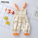Summer Baby Bodysuit Cute floral lace suspender Bloomers Cool and comfortable girl baby bodysuit_viptrois.com
