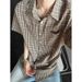 Men's Clothing Light Blue Plaid Short Sleeve Work Shirt For Men Loose Fit Summer Trendy Cardigan High-End Jacket_viptrois.com