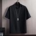 Thin Loose Summer Men's Round Neck Short Sleeved T Shirt Trendy Fashion Korean Version Of The Texture Fabric Men's Clothing T Shirt Men_viptrois.com