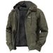 Europe And The United States 2026 New Explosive Solid Color Hooded Cotton Suit Casual Men's Fleece Zippered Pocket Jacket Jacket_viptrois.com