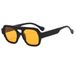 Men's Sunglasses Square Aviator Double Beam Sunglasses Men's Anti Ultraviolet Sunglasses Women's Fashion Retro Large Frame Striped Glasses_viptrois.com