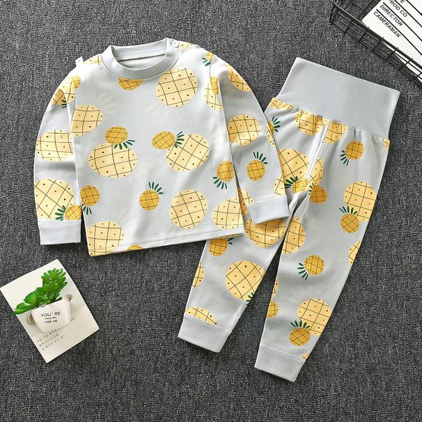 Mother & Kids Trousers Suit Pure Cotton Baby Clothes Long Sleeved Underwear High Waist Clothing_viptrois.com
