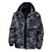 Men's Camo Water-Resistant Hooded Jacket - Lightweight Autumn Outdoor Zip Up Coat_viptrois.com