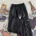 Men's Clothing Street Motorcycle Style Leather Pants Design Sense High Street Functional Overalls Trendy Hiphop Handsome Pants_viptrois.com