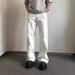 Cleanfit White Machete Jeans Men's American High Street Vibe Pants High Waist Slim Straight Flared Pants_viptrois.com