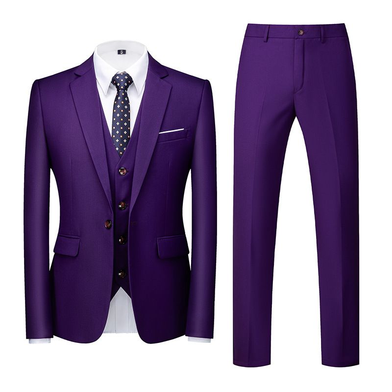 CT Men's Formal Suit 661 Host Emcee Wedding Groomsman Three-Piece Set 3D Design_viptrois.com